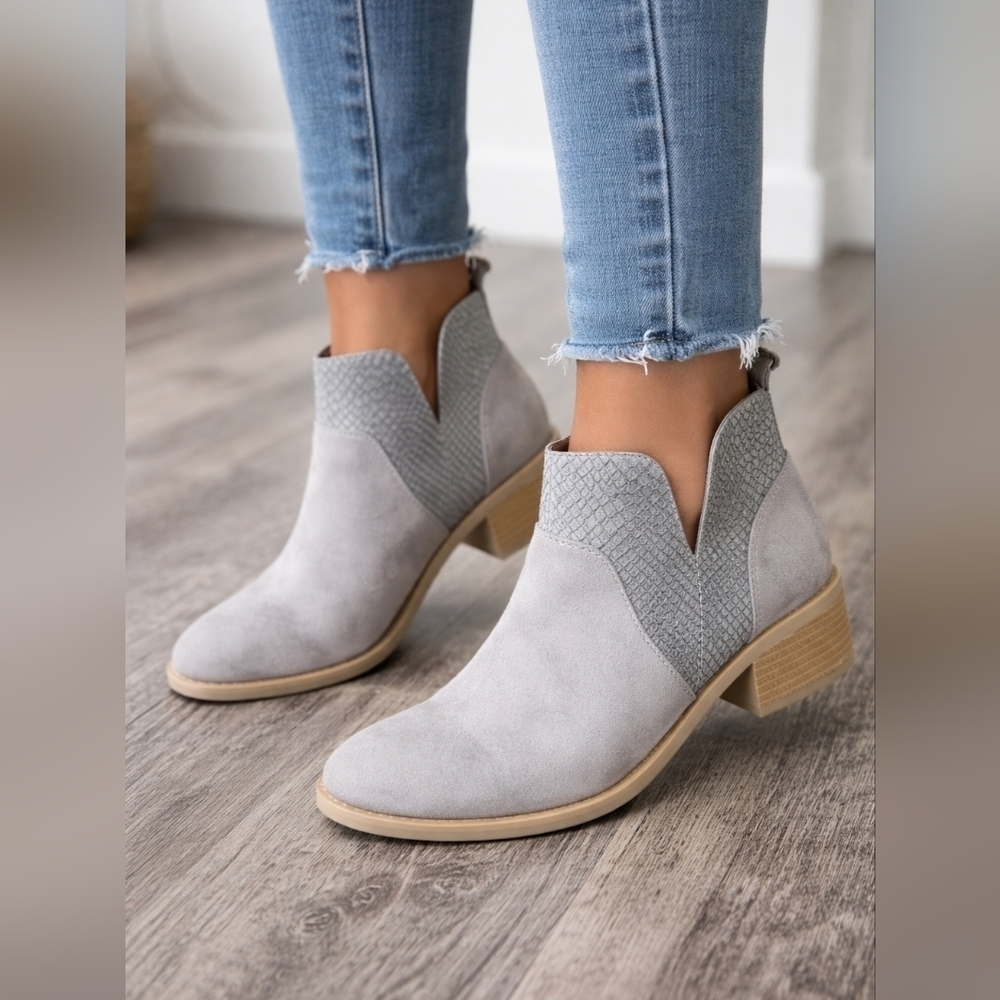 American Eagle Snake Skin Suede Ankle Boots